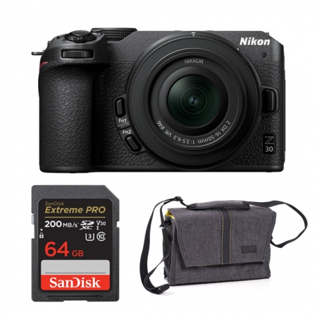 Nikon Z30 + 16-50mm + SD 64gb + Original torba